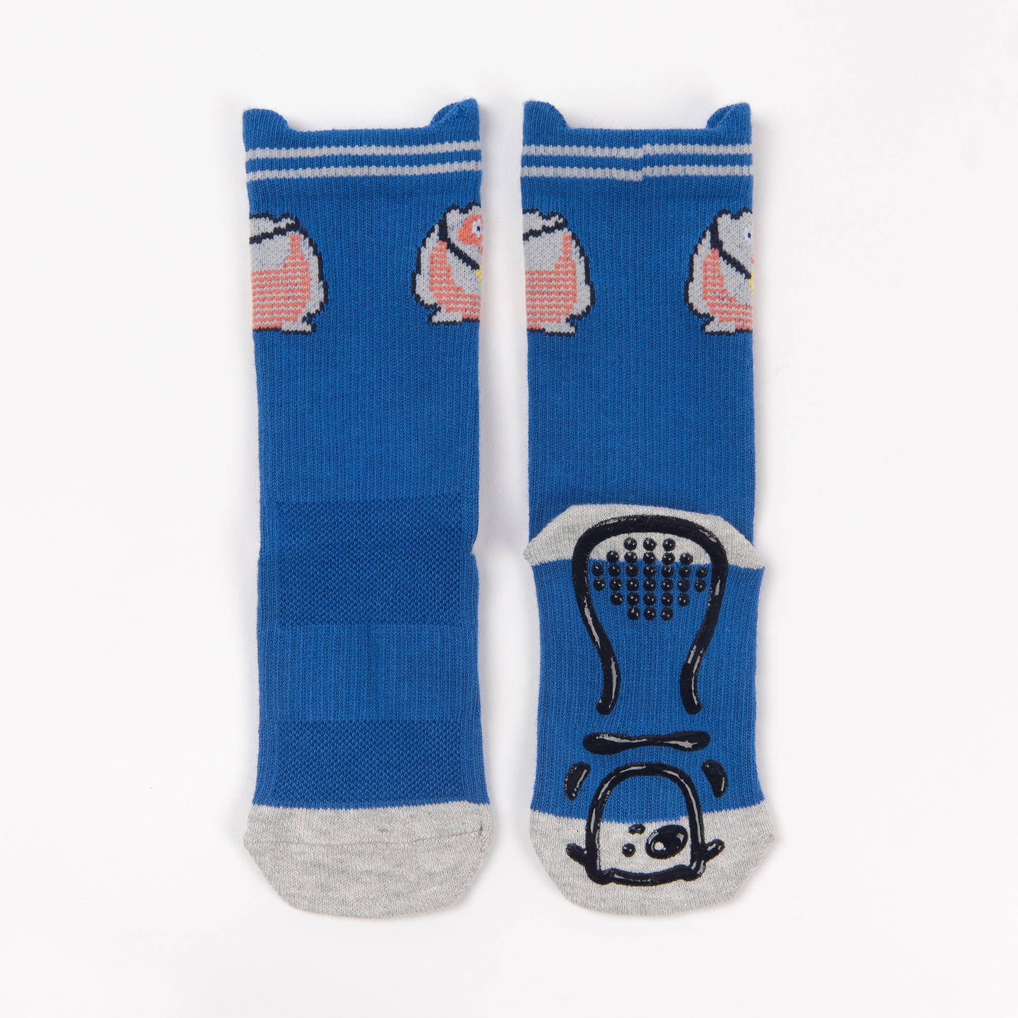 Customer Reviews: Kids' Non-Slip Mid-High Socks 600 - Blue with Pattern  Decathlon