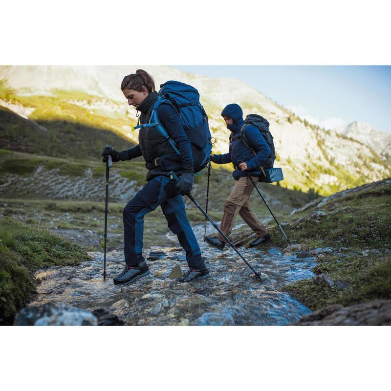 Scarpe trekking donna TREK500 MATRYX® impermeabili grigie