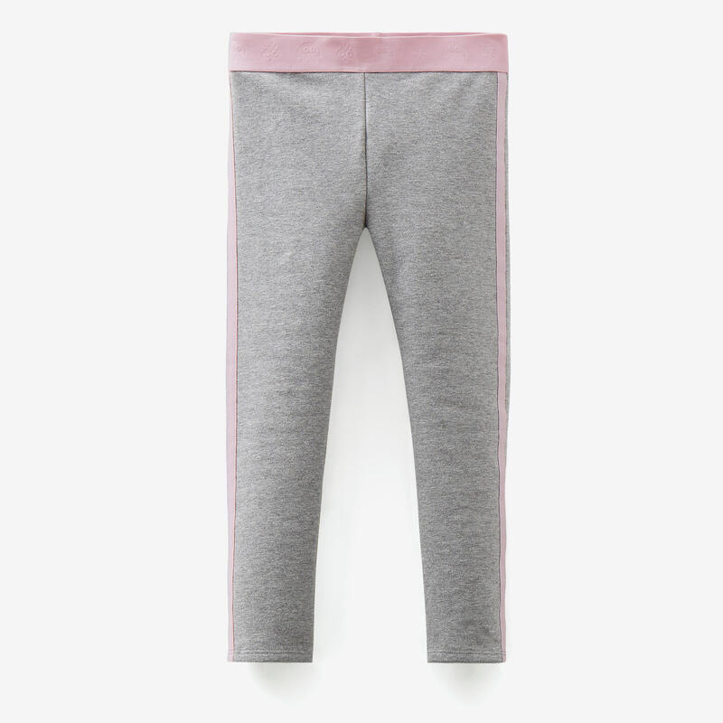 Leggings mallas cálidos Bebés 120 gris y rosa