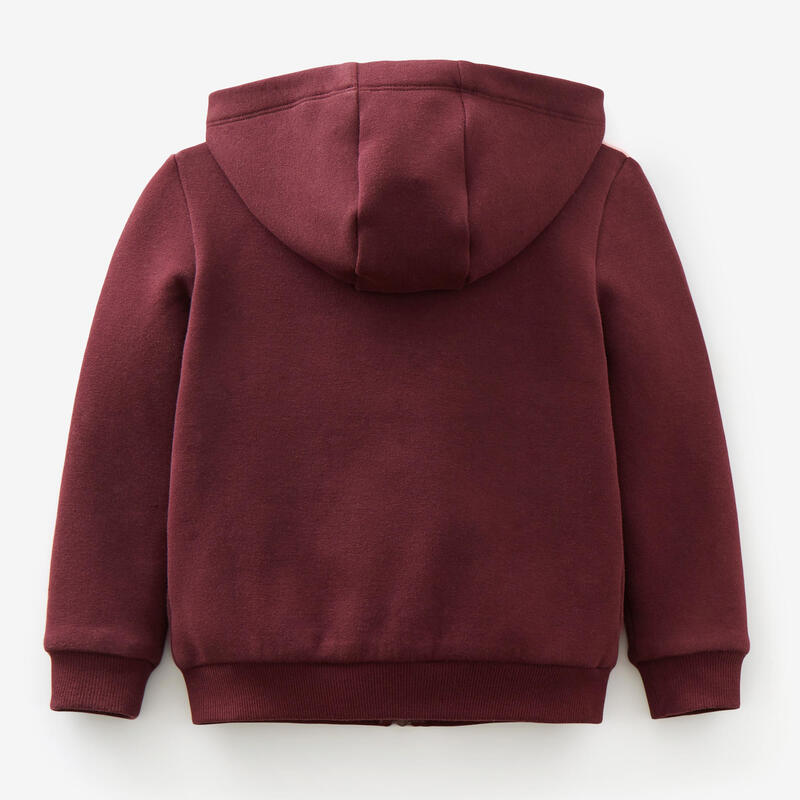 Sweat Zippé bébé - bordeaux