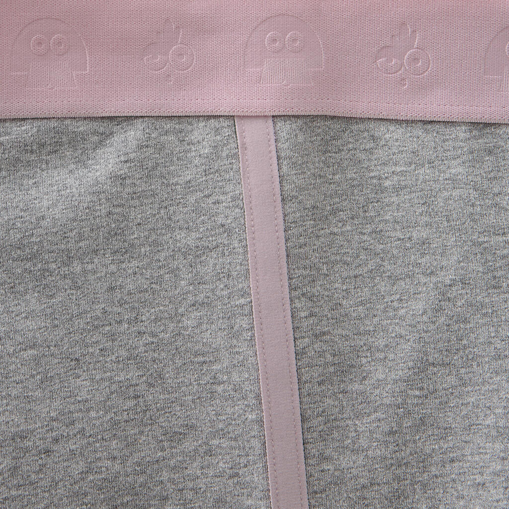 Kids' Warm Baby Gym Leggings - Grey/Pink