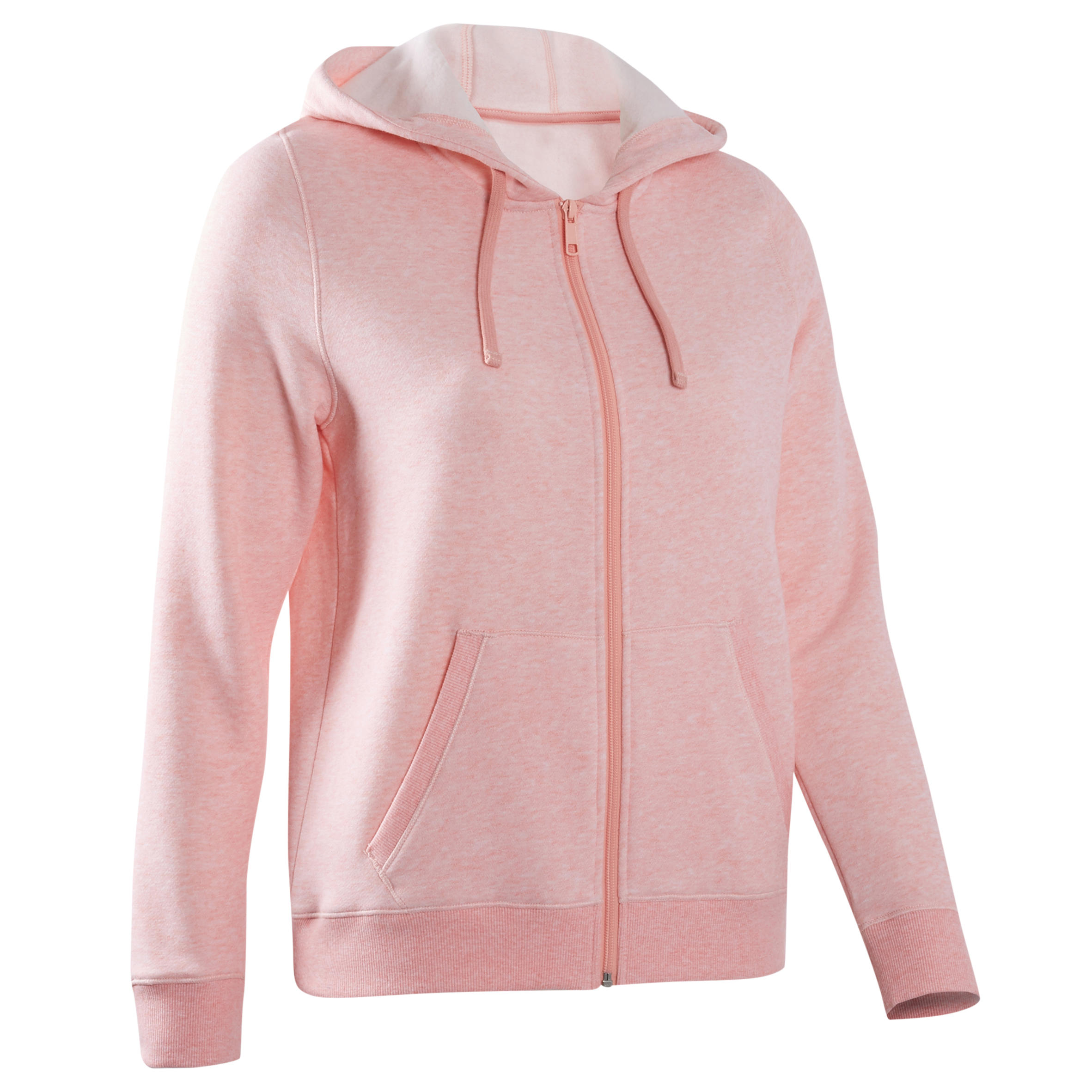 Women's Gym Jacket Hoodie 500 - Pink