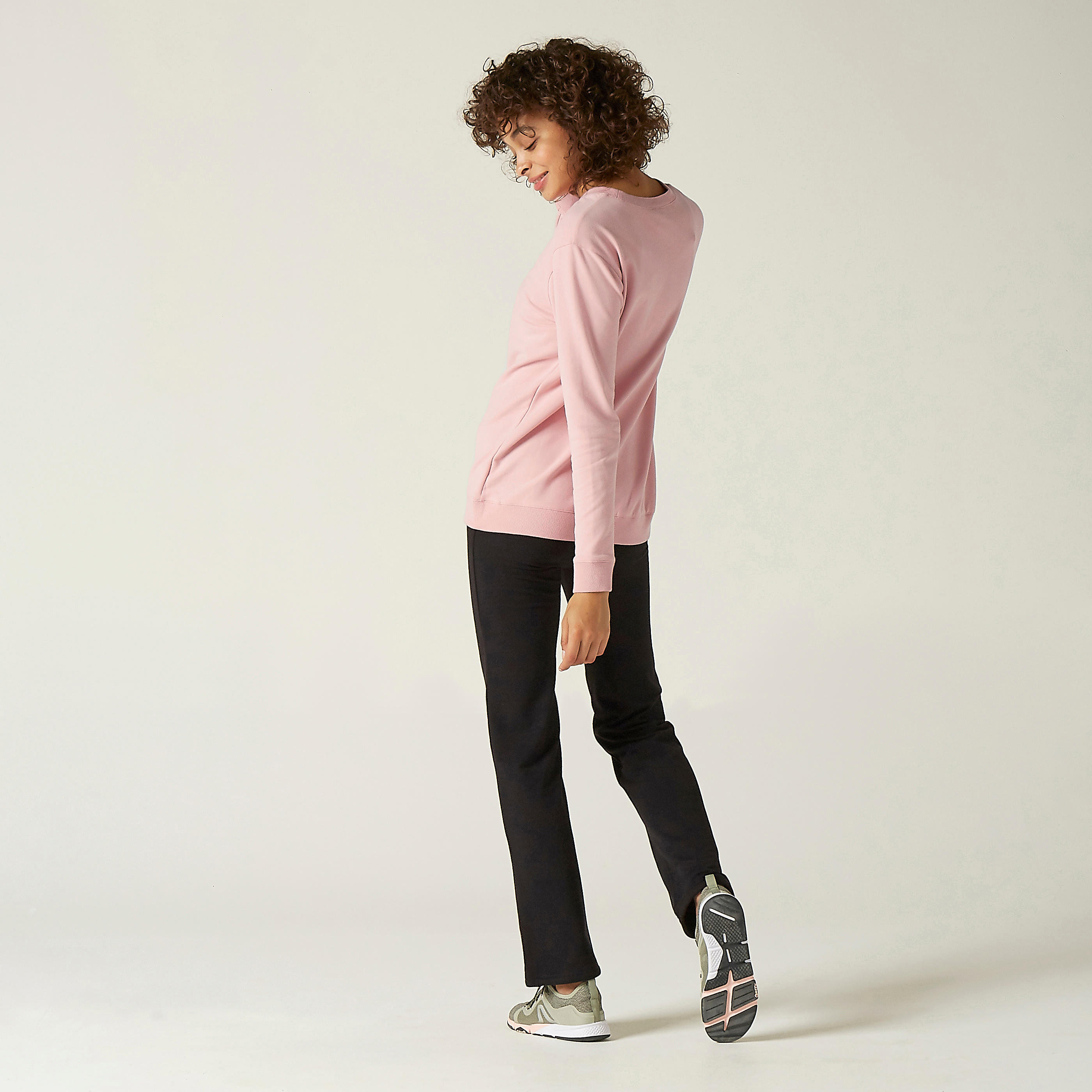 Women’s Fitness Sweatshirt - 100 Pink - DOMYOS