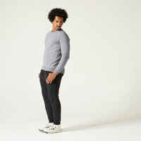 Men's Fitness Sweatshirt Crew 100 - Schist Grey