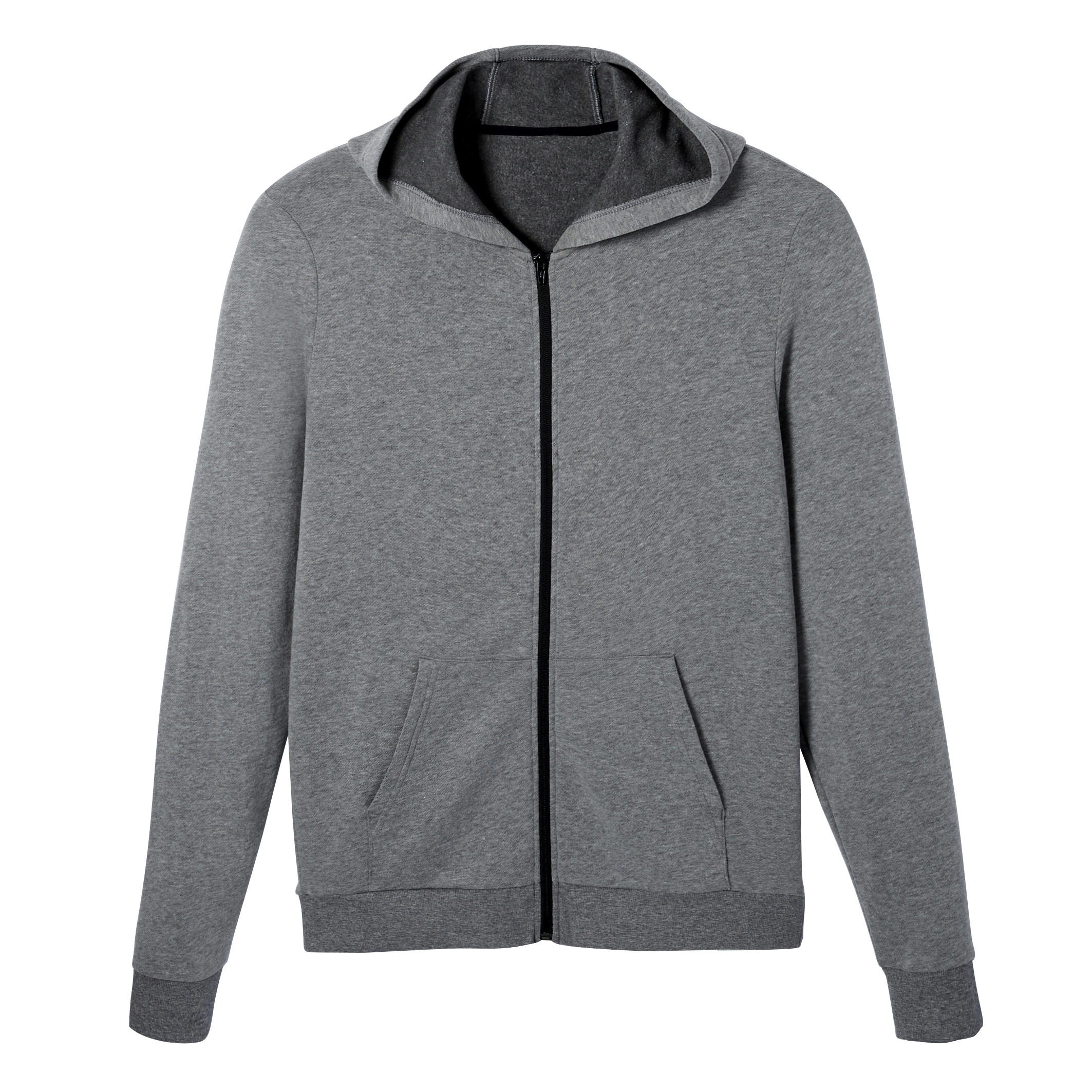 Buzo de fitness con cremallera y capucha para Hombre Domyos 100 gris 5/8