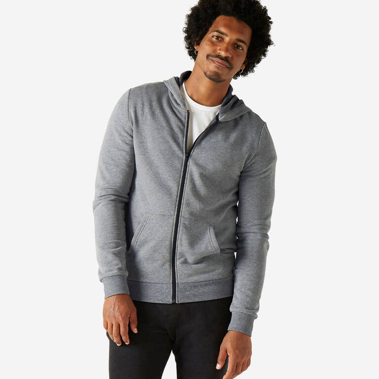 អាវ Hoodie បុរស 100 ពណ៌ប្រផេះ