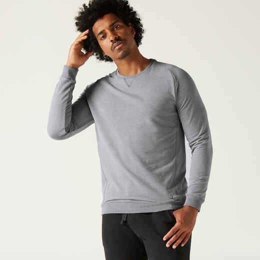 
      Men's Fitness Sweatshirt Crew 100 - Schist Grey
  