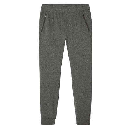Fitness Slim-Fit Jogging Bottoms with Zip Pockets - Dark Grey