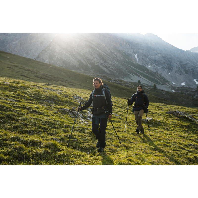 Bluză din Lână Merinos Trekking la munte MT500 Bleumarin Damă