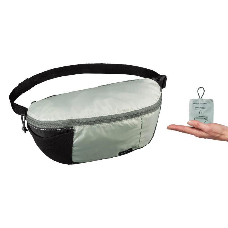 Compacte heuptas voor backpacken TRAVEL groen 2 liter