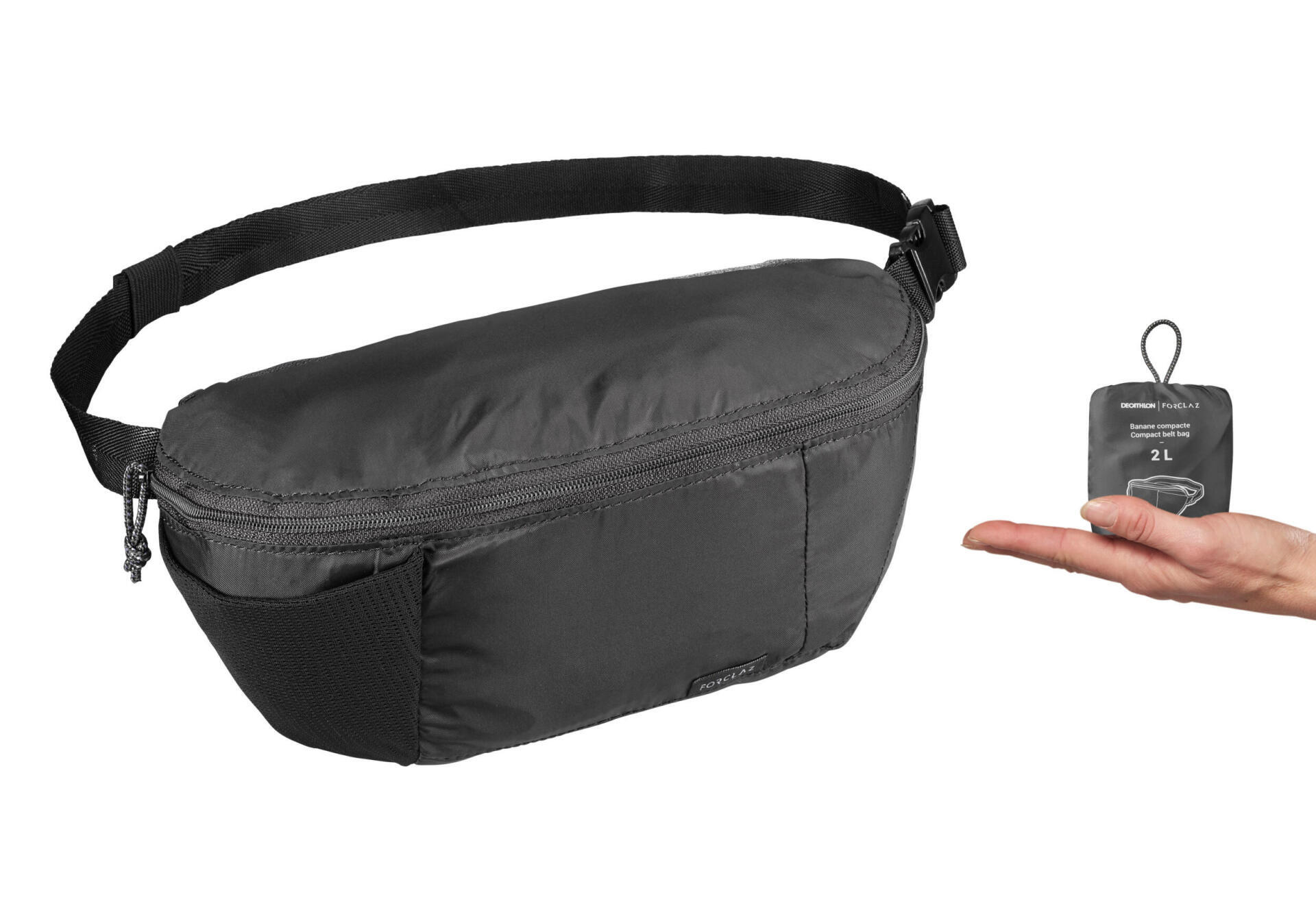 Compact travel bum bag 2 L