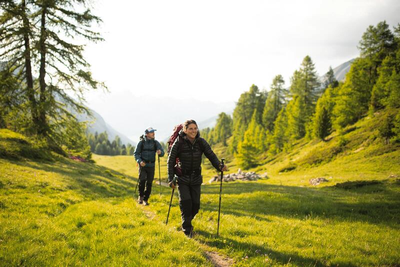 Kurtka trekkingowa damska puchowa Forclaz MT100 - 5°C