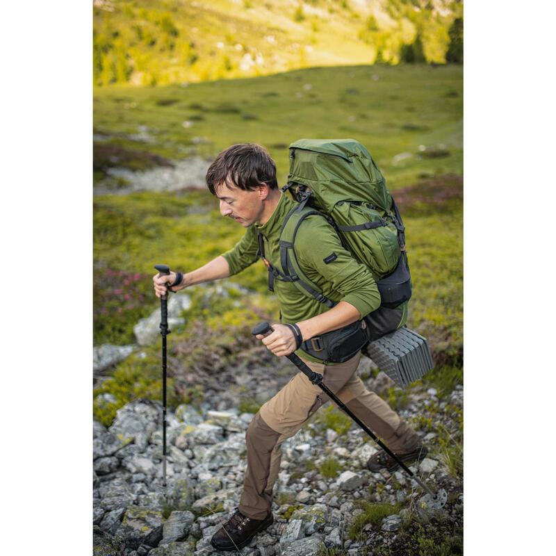 Pánské turistické kalhoty 2v1 TREK 500 hnědé