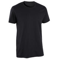 T-shirt fitness Sportee manches courtes slim coton col rond homme noir
