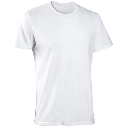 100 Sportee Regular-Fit 100% Cotton Gym Stretching T-Shirt - White