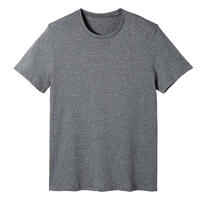 T-shirt fitness Sportee manches courtes slim coton col rond homme gris foncé