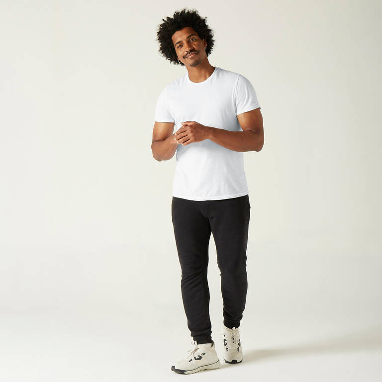 Men's Slim-Fit Fitness T-Shirt 100 - White