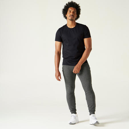 Camiseta Algodón 100% para Pilates Hombre - Negro