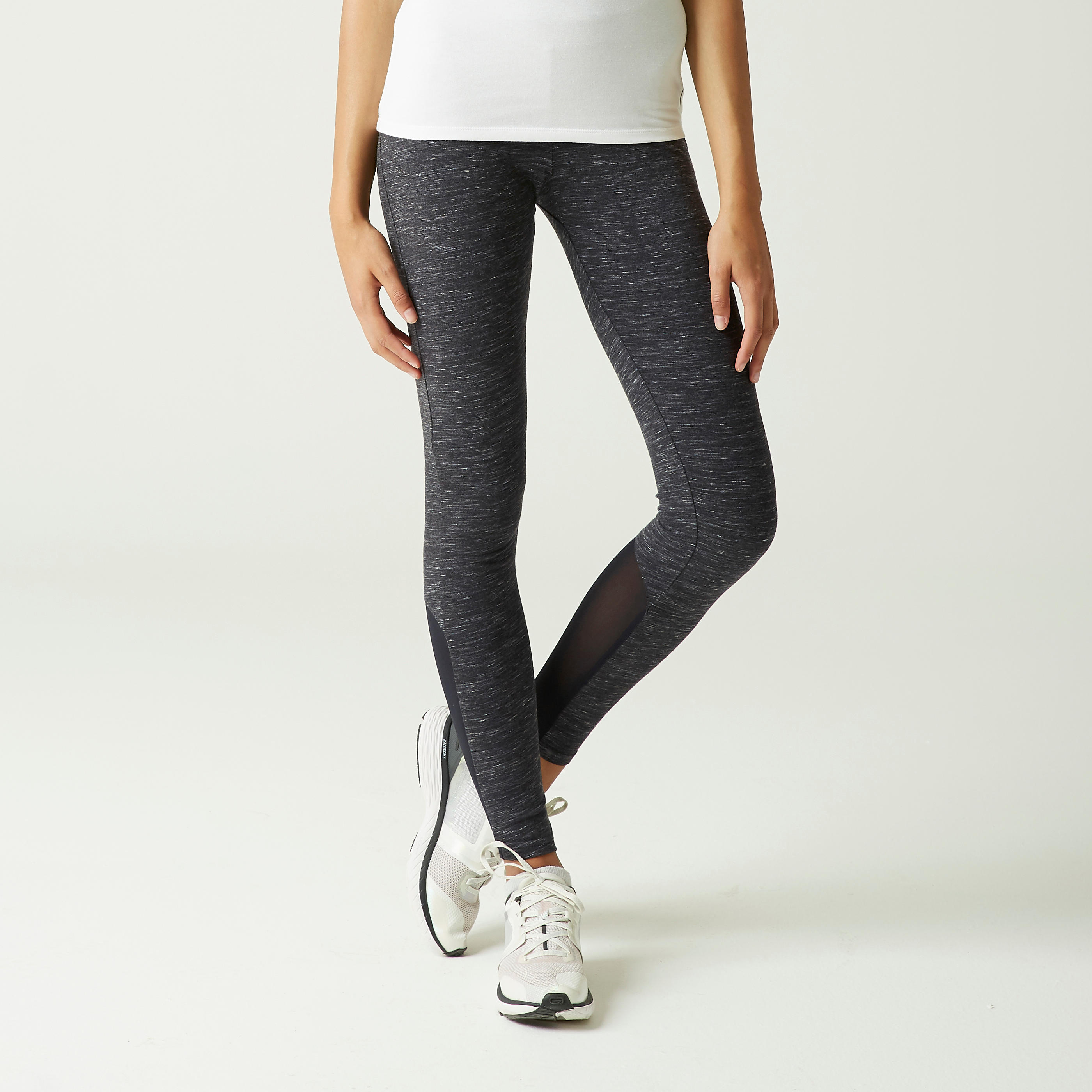 High-Waisted Cotton Fitness Leggings 