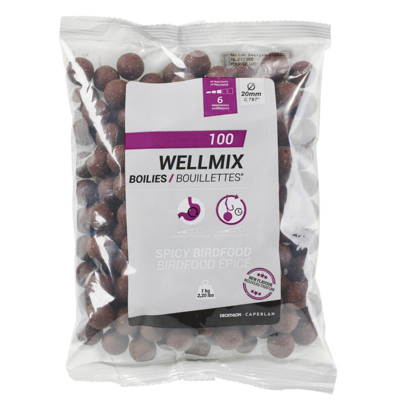 Boilies Wellmix Spicy Birdfood 20 mm 1 kg