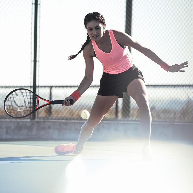Kadın Cepli Tenis Şortu - Siyah - Dry 500