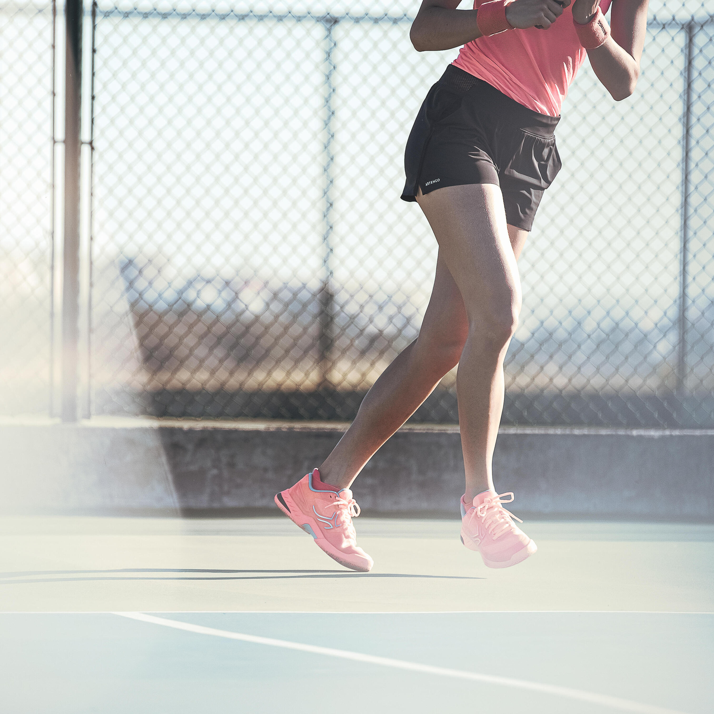 Short tennis dry soft à poche femme - Dry 500 noir 9/10
