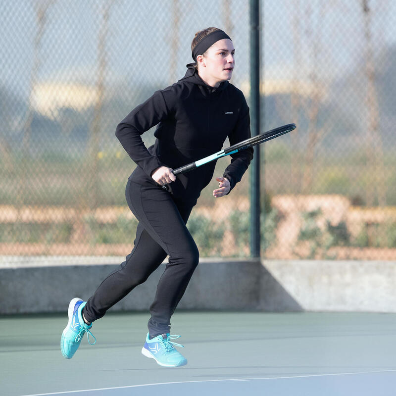 Sweat tennis à capuche demi zip dry soft - Dry 900 noir