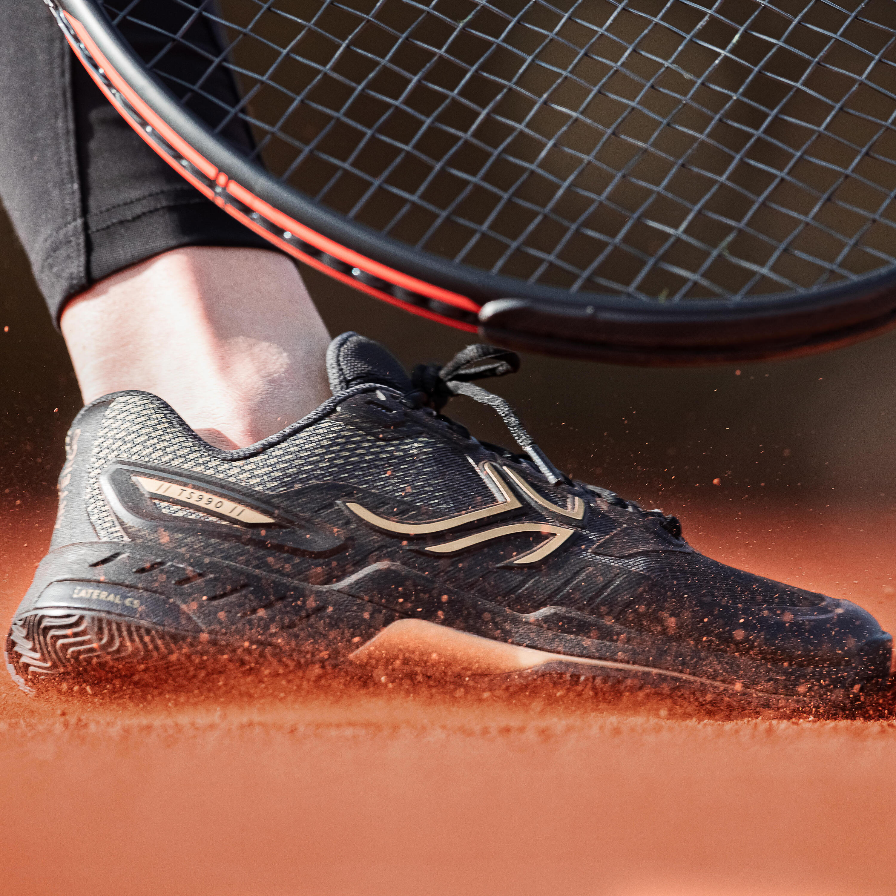 Tennisschuhe Damen TS990 Sandplatz schwarz 11/11