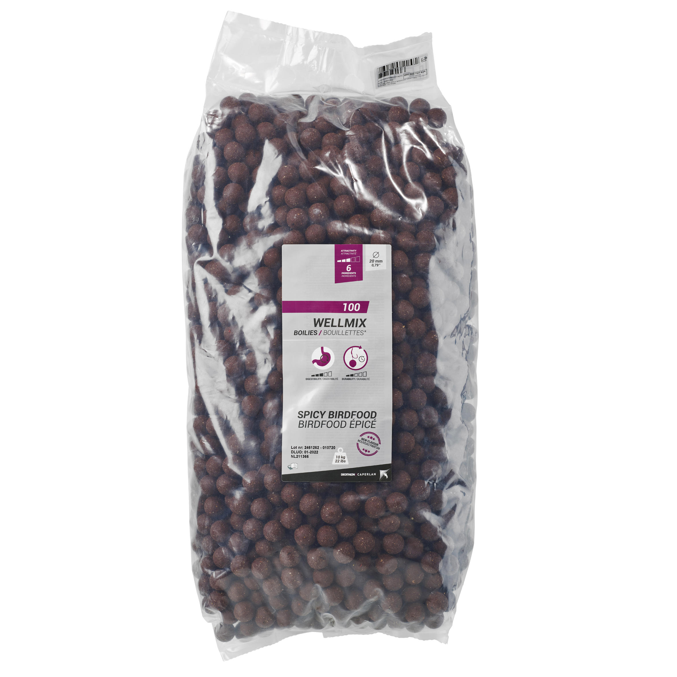 CARP FISHING BOILIE WELLMIX 20 MM 10 KG - SPICY BIRDFOOD 3/3