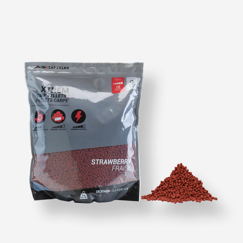 Pellets voor karperhengelen Xtrem Carp Pellets 3 kg 4 mm aardbei