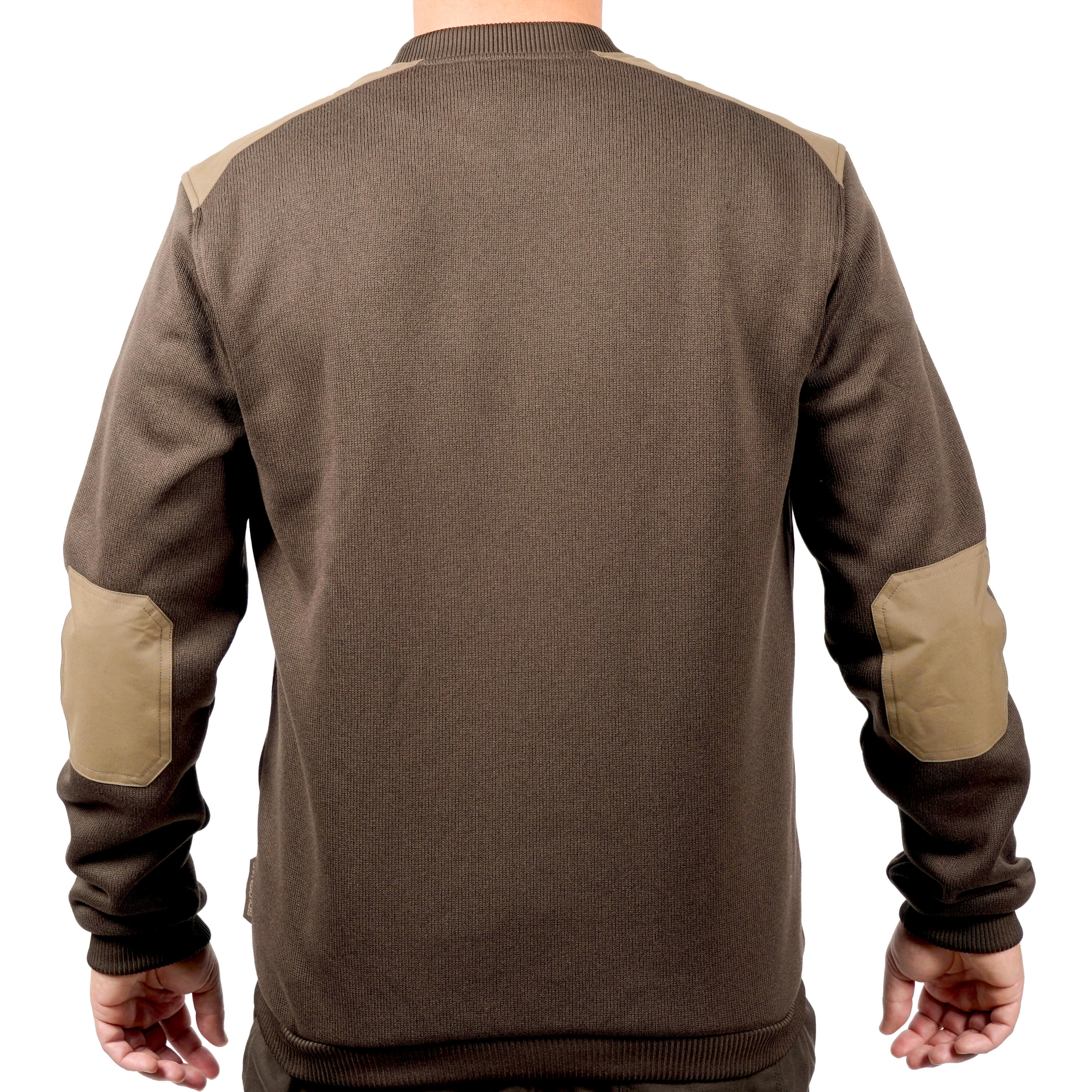 HUNTING PULLOVER 500 - BROWN / EMBROIDED BOAR 4/6