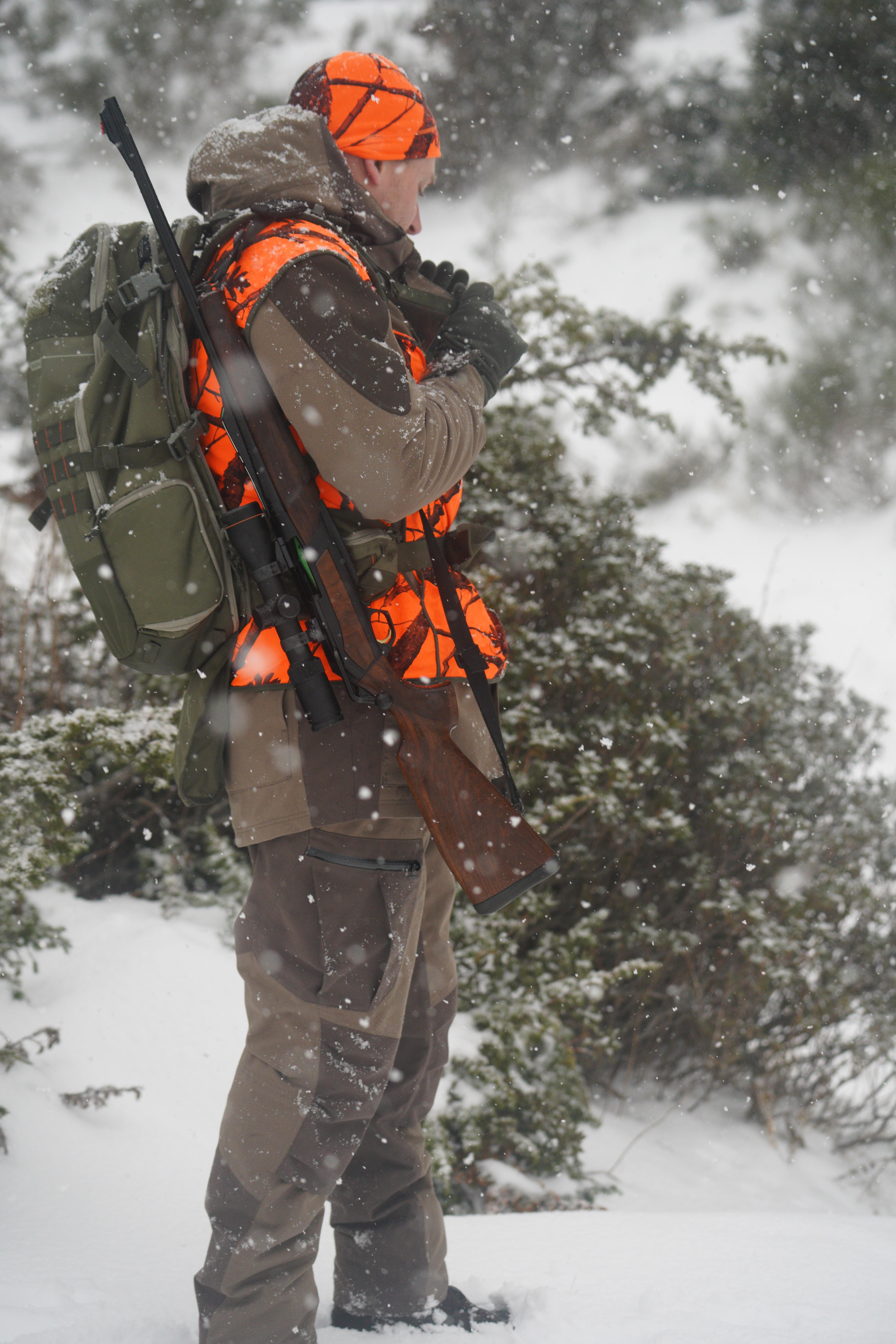 Veste de chasse imperméable chaude et silencieuse - 520 marron - SOLOGNAC