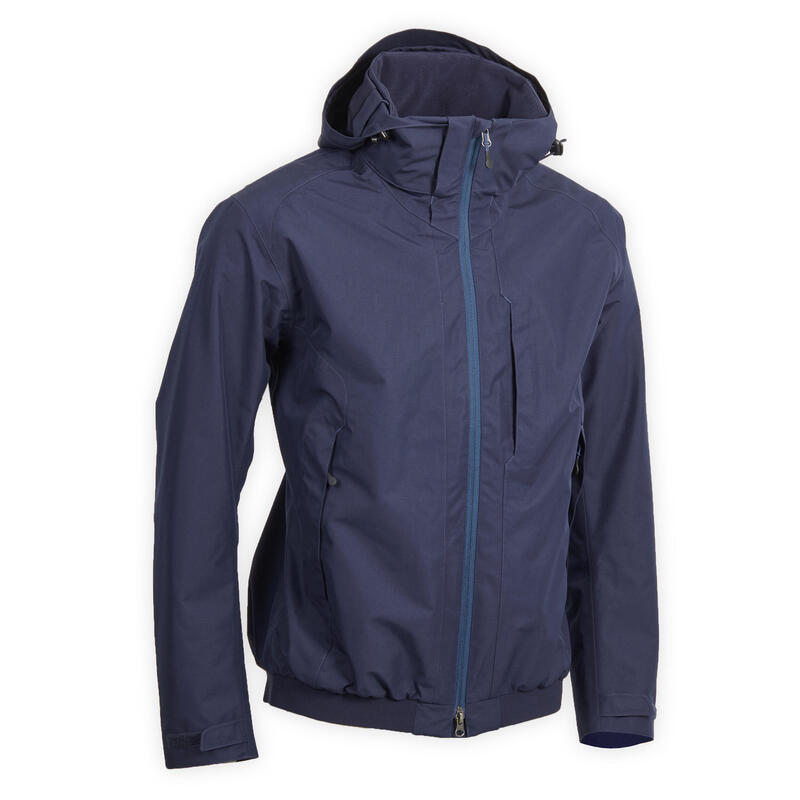 Chaqueta equitación impermeable Hombre Fouganza azul marino