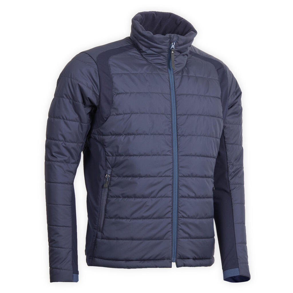 Men's Horse Riding Light Padded Jacket - Blue Black/Dark Blue