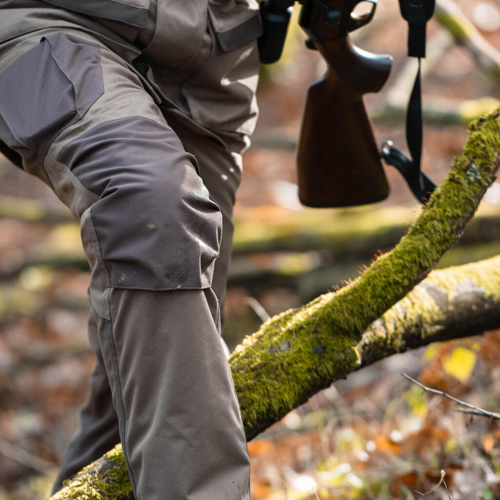 Jagd-Regenhose 520 warm geräuscharm braun 