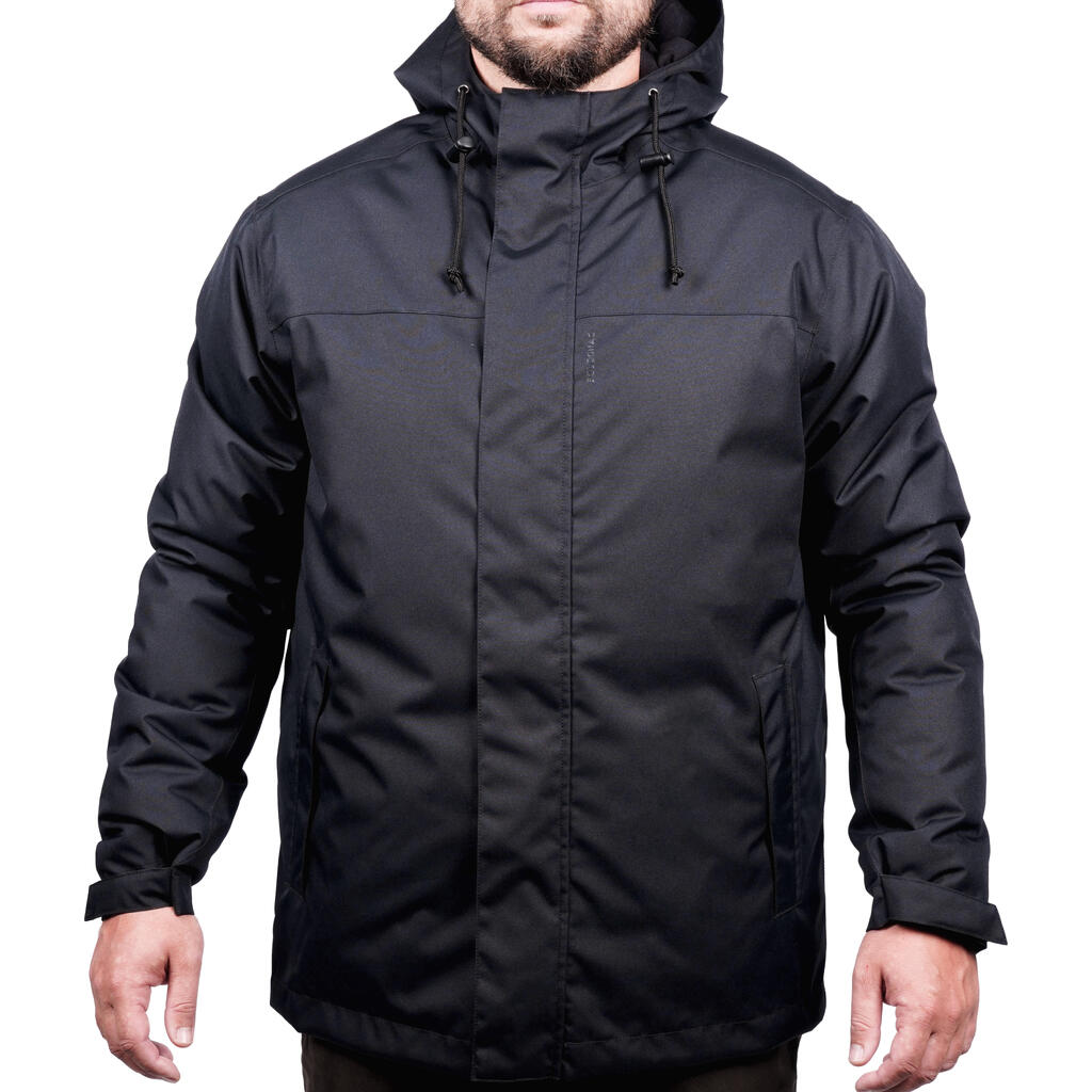 Jagdjacke / Regenjacke 100 warm schwarz