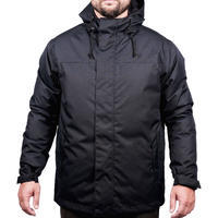 VESTE CHASSE  CHAUDE IMPERMEABLE NOIRE 100