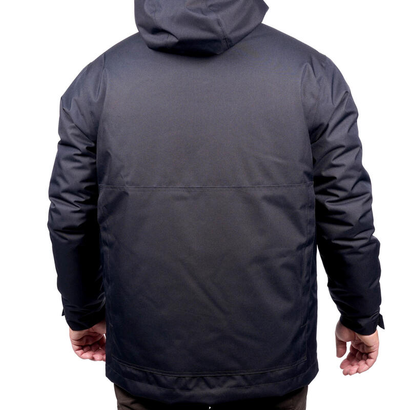 VESTE CHASSE CHAUDE IMPERMEABLE NOIRE 100