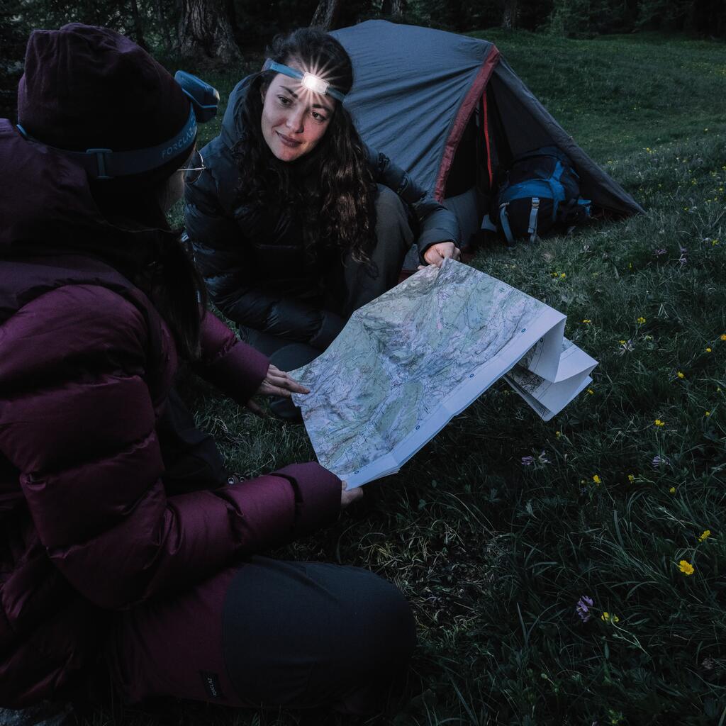 Επαναφορτιζόμενος φακός κεφαλής - 100 lumen - BIVOUAC 500 USB