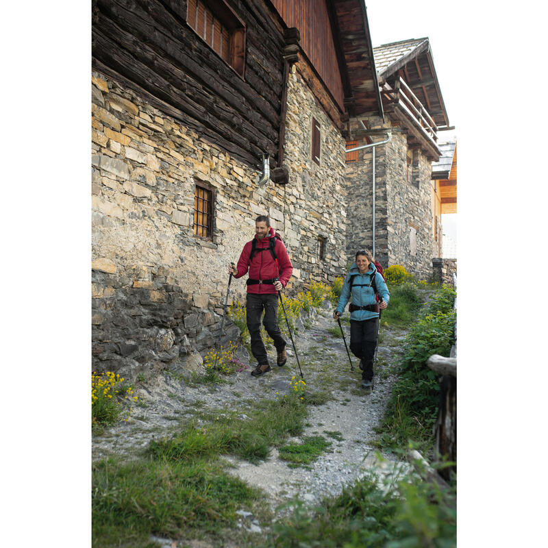 Kadın Outdoor Trekking Kapüşonlu Şişme Mont - Mavi - MT100