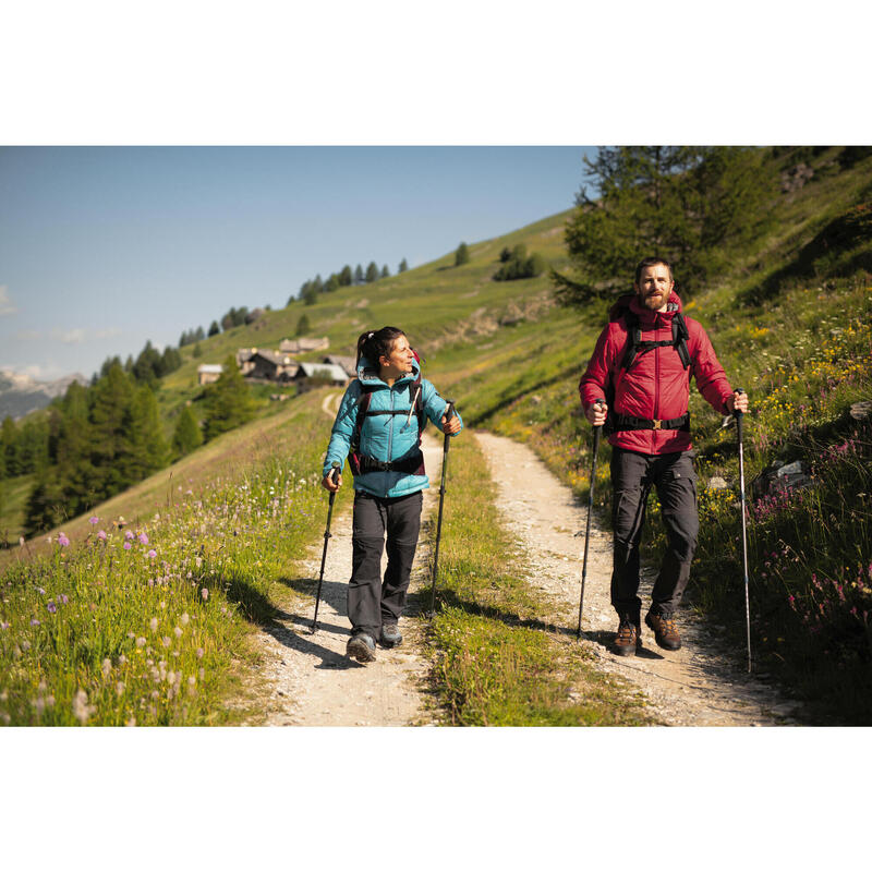 Kadın Outdoor Trekking Kapüşonlu Şişme Mont - Mavi - MT100