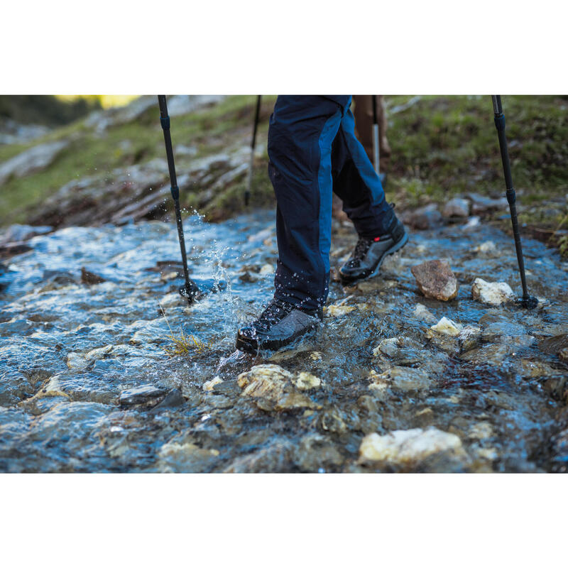 Scarpe trekking donna TREK500 MATRYX® impermeabili grigie