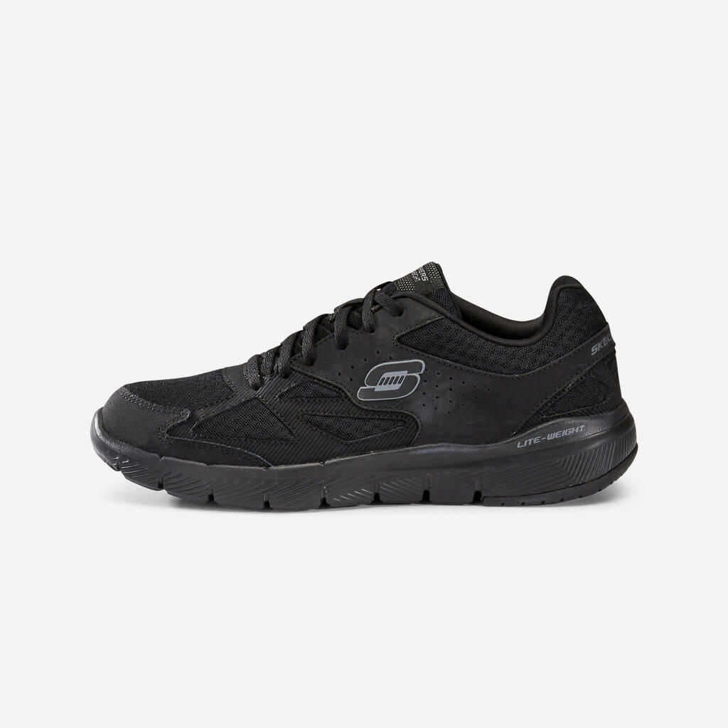 MEN'S SKECHERS FLEX ADVANTAGE 3.0 FITNESS WALKING TRAINERS - BLACK