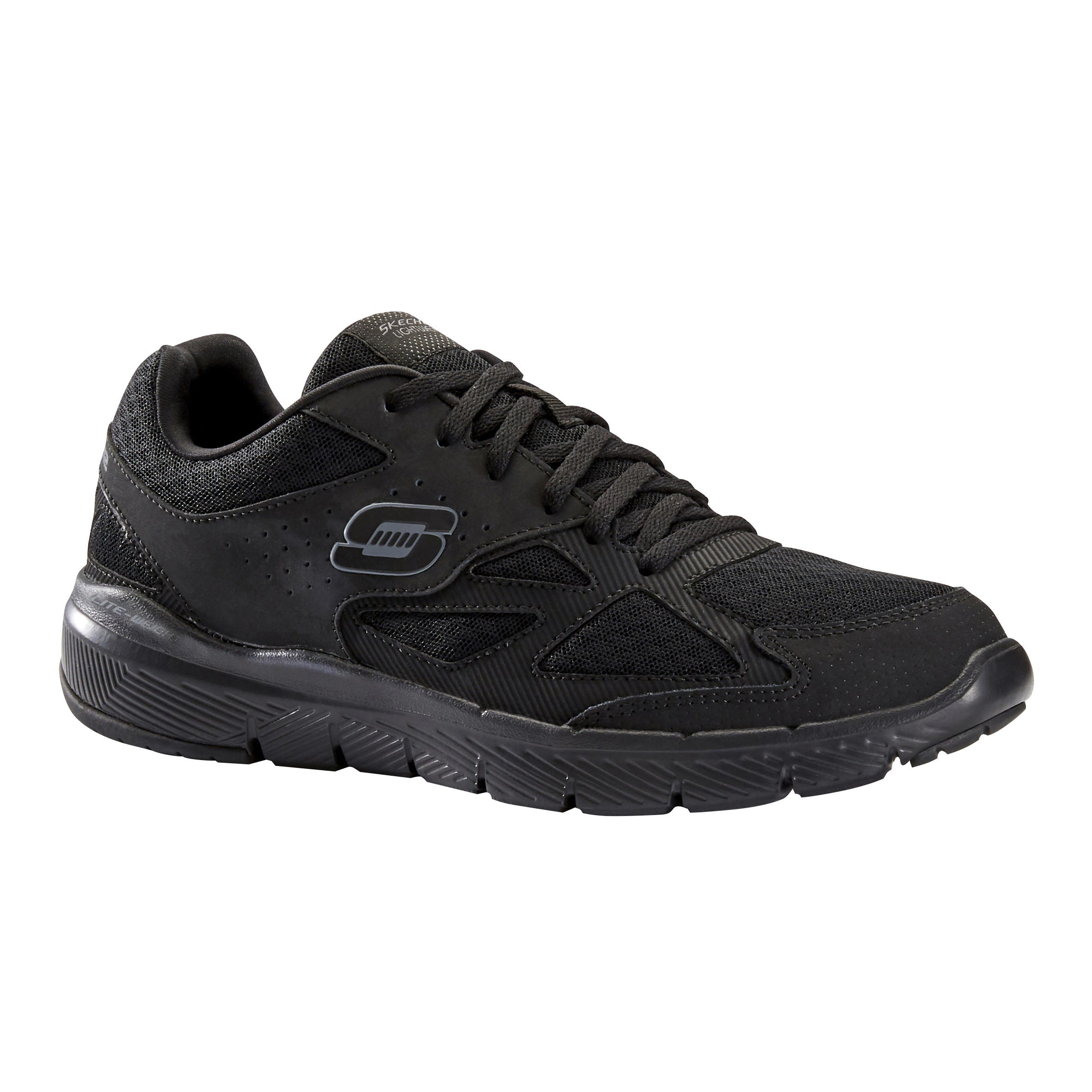 MEN'S SKECHERS FLEX ADVANTAGE 3.0 FITNESS WALKING TRAINERS - BLACK 2/7