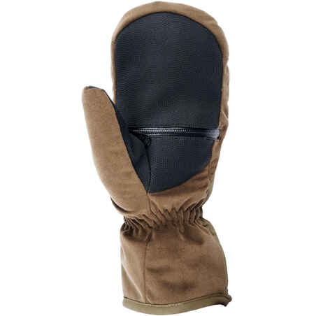 Women's Gloves with Mittens - Deep Chocolate