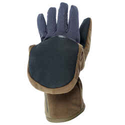 Women's Gloves with Mittens - Deep Chocolate