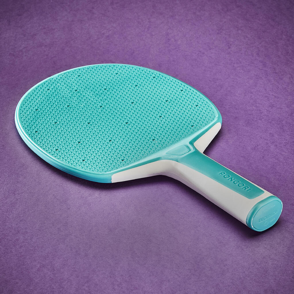 Kit de raquetas y pelotas de ping pong para exteriores  Pongori 130 - Azul
