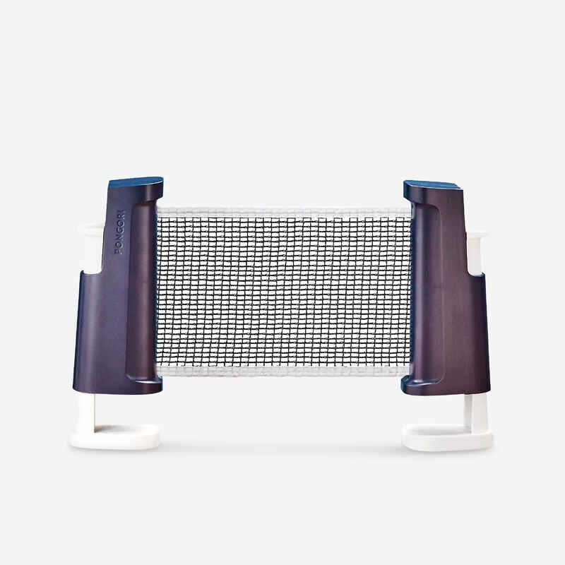 Tischtennisnetz + Pfosten Rollnet verstellbar blau/weiss