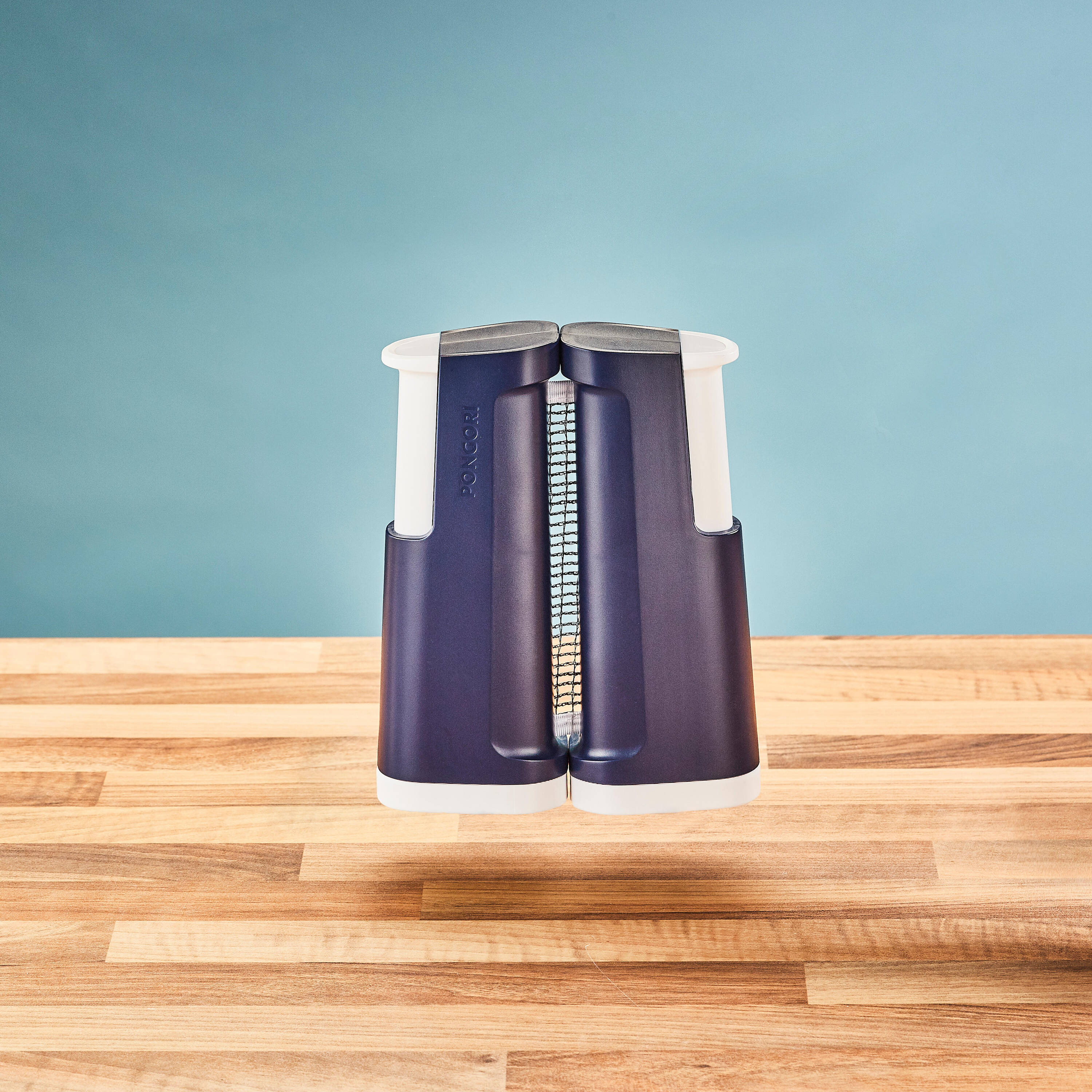 Table Tennis Set with Posts and Adjustable Rollnet - Blue/White -  4