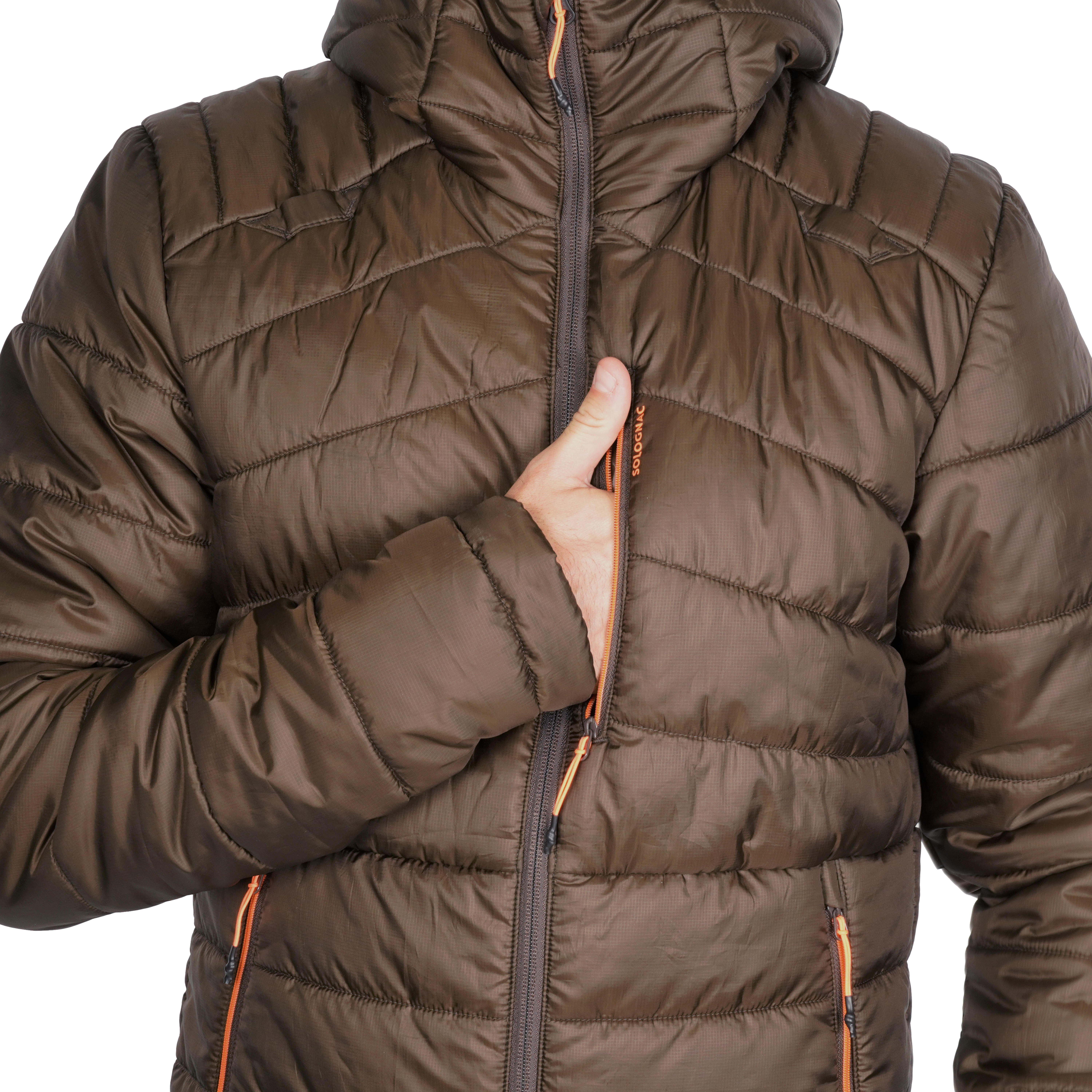 Пуховик для охоты утепленный компактный 900  SOLOGNAC